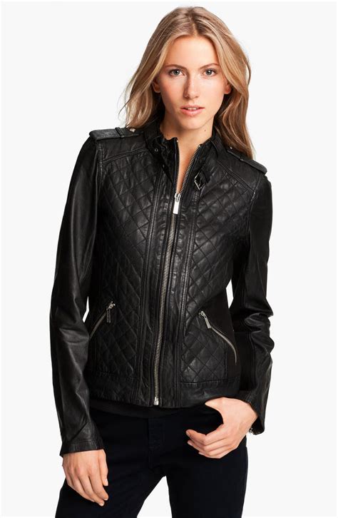 michael kors leather jacket nordstrom rack|michael kors packable jacket women.